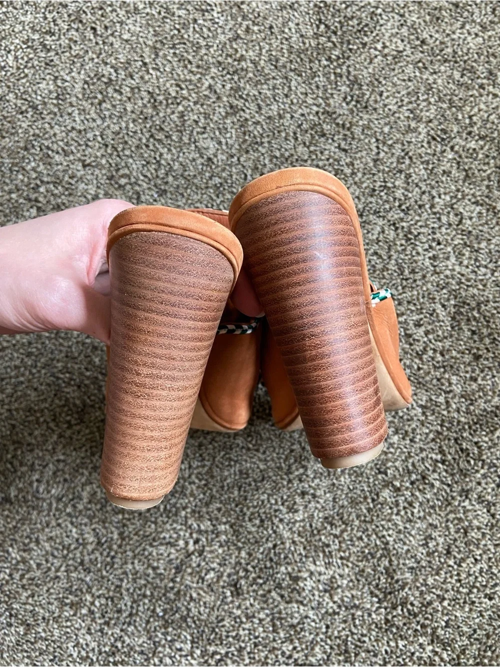 Tory Burch | Palisade Brown High Heel Embroidered Mules Size 11